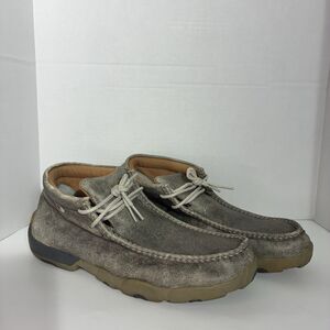 Twisted X Men’s Size 11M Moc Toe Chukka Boots Gray Leather Casual Shoes